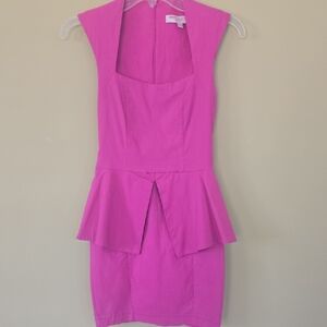 ASOS Petite Pink Peplum Mini Dress, Sz 4